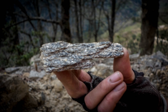 Interesting glimmering stone