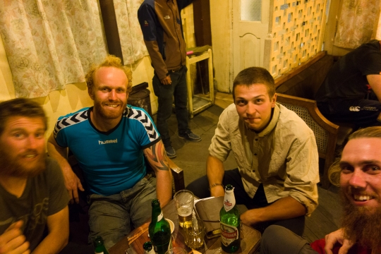 Socializing at Joey's pub Darjeeling