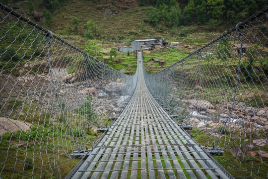 Bridge between Bhojpur and Diktel