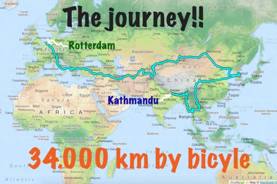 The journey Rotterdam to Kathmandu