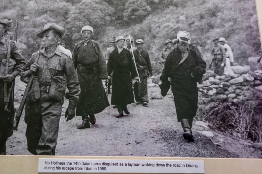 Photo of Dalai Lama escaping Tibet