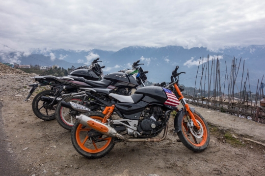 Motorbikes in Tawang