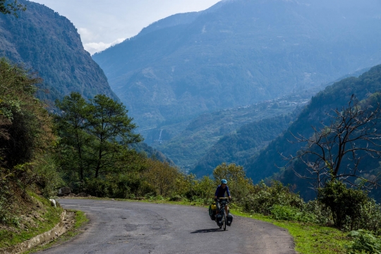 Susanne enjoying Tawang valley