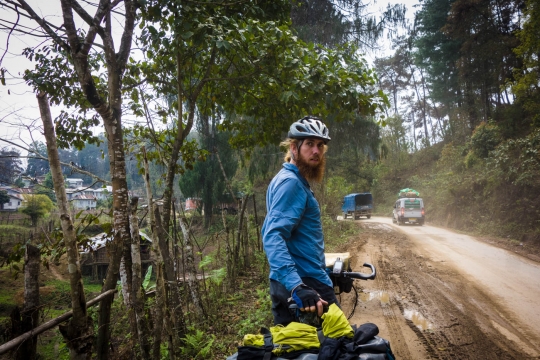 Martin on the road in Arunachal