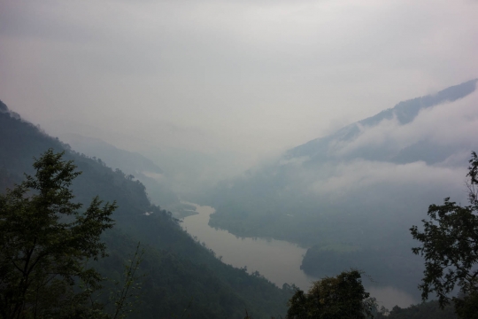 Clouds building up over the Kameng river