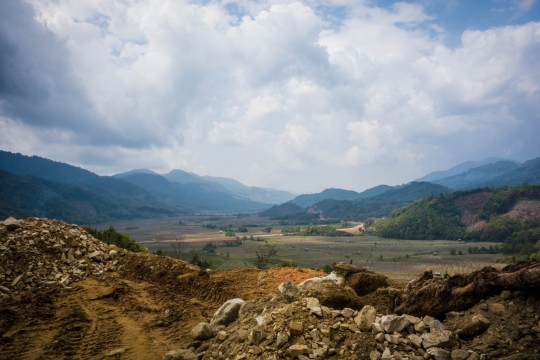 View over valley
