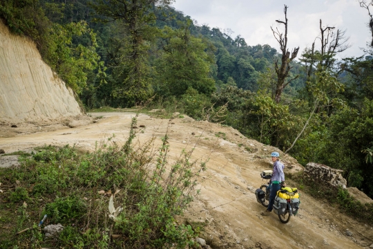 Steep final push to connecting road.