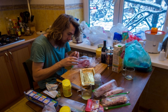 Preparing food for on the road
