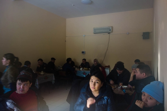 Busy restaurant where we ate Laghman
