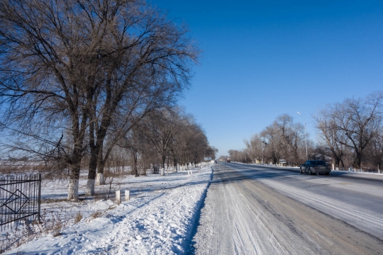 Snowy roads