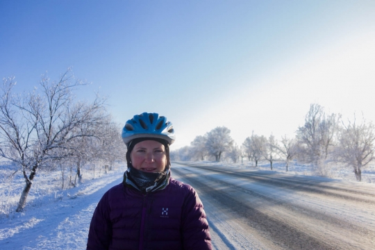 Susanne in the snow