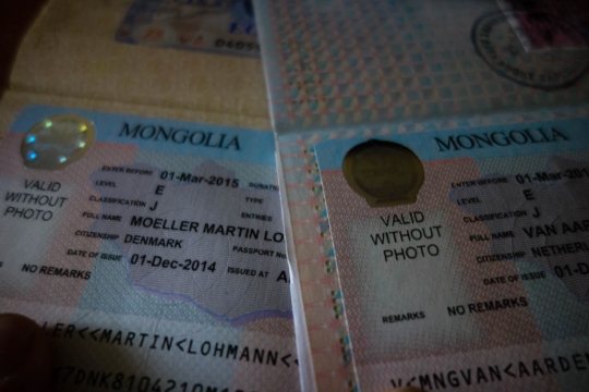Mongolian visa!