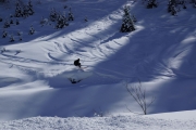 Skiers and snowboarders