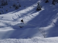 Skiers and snowboarders