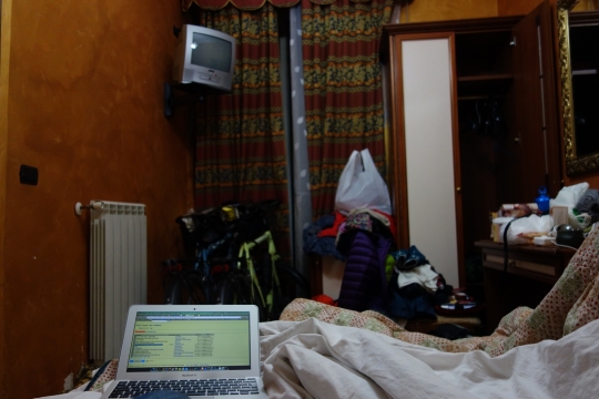 Martin's view from the bed