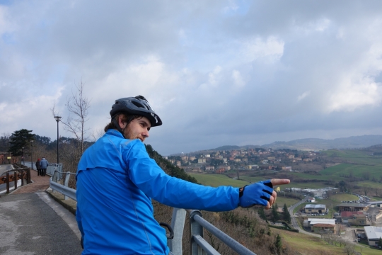 Martin looking at the view