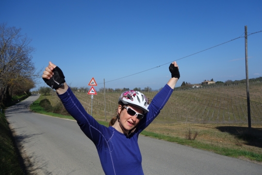 Cycling in the sun