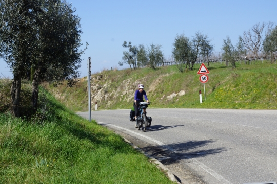 Cycling in the sun