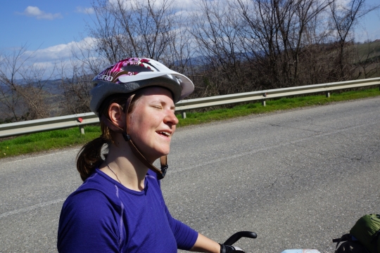 Cycling in the sun