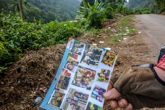 Worldvision folders along the road