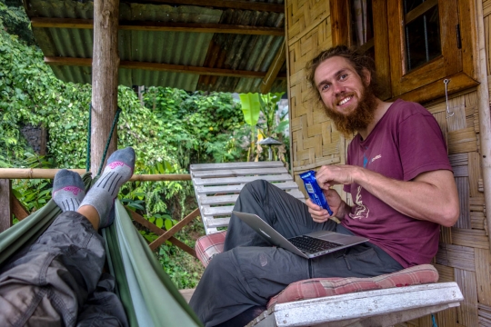 Enjoying our bungalow