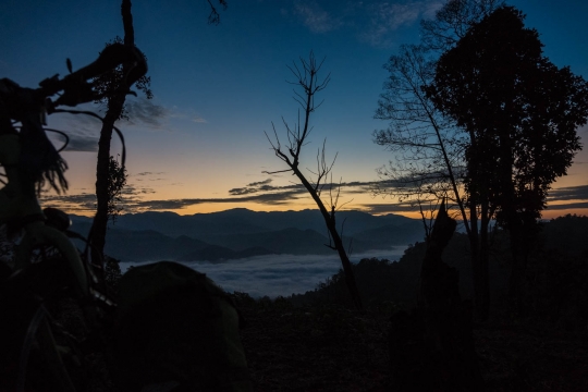 Sunrise over our campspot