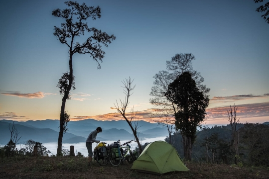 Sunrise over our campspot