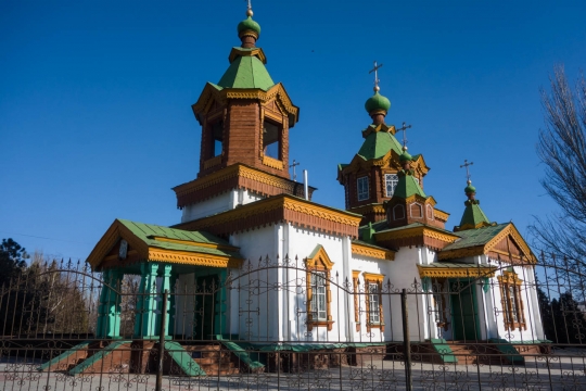 Colorful Zharkent church