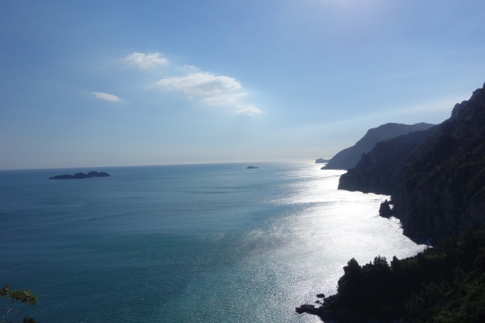 Sun going down at Amalfi coast