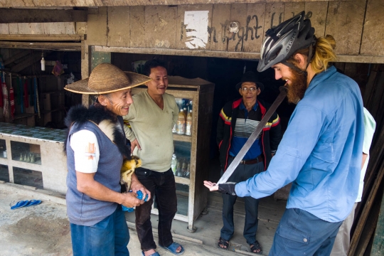 Local man with knife