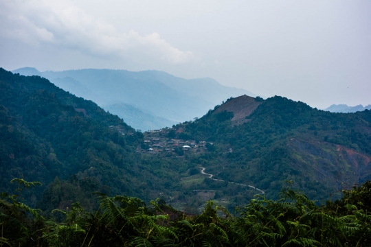 View of our road and village