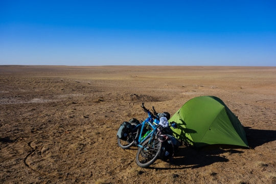 Camping in the desert