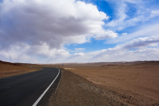 Road and clouds