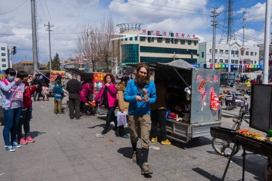 Martin happy with street food lunch