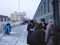 Getting on to the train to Ulaanbaatar