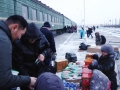 Getting on to the train to Ulaanbaatar