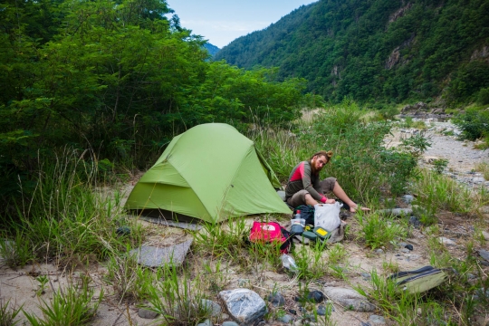 Camping at a nice river