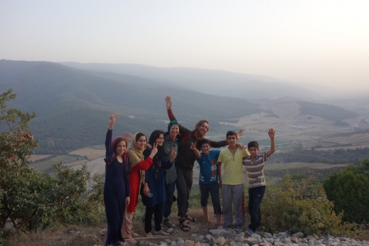 On the hilltop with the family