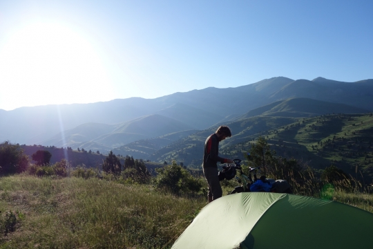 Setting up camp