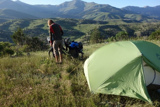 Setting up camp