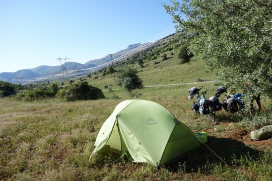 Camping close to Kurdish villages