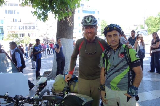 Martin and fellow cyclist
