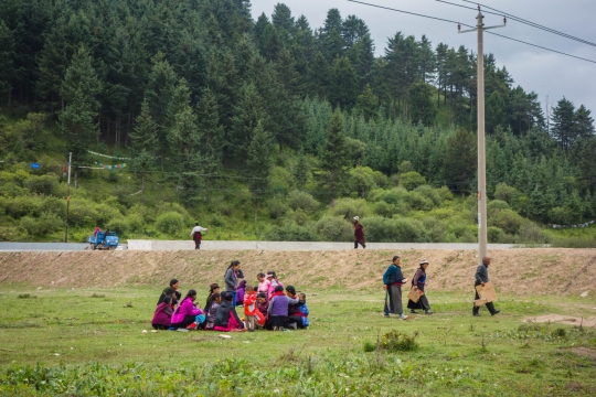 Tibetans coming together