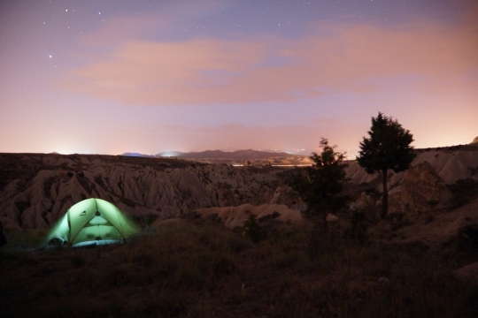 Wild camping in Cappadocia