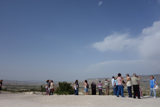 Tourists in Cappadocia
