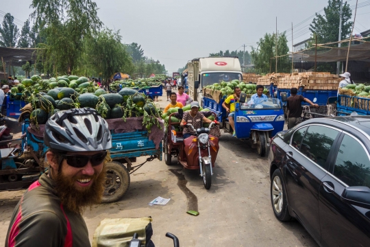 Watermelon traffic jam