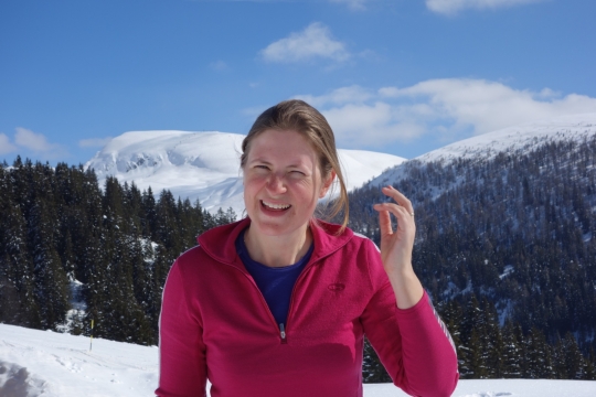 Susanne in the snow