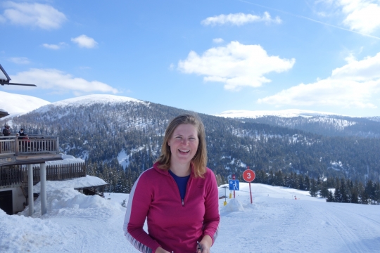 Susanne in the snow