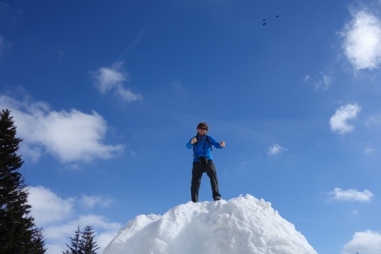 Up on the snow