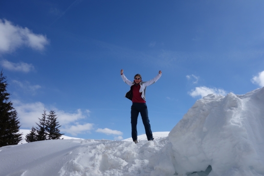 Up on the snow